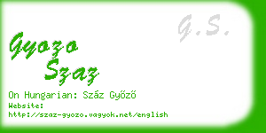 gyozo szaz business card